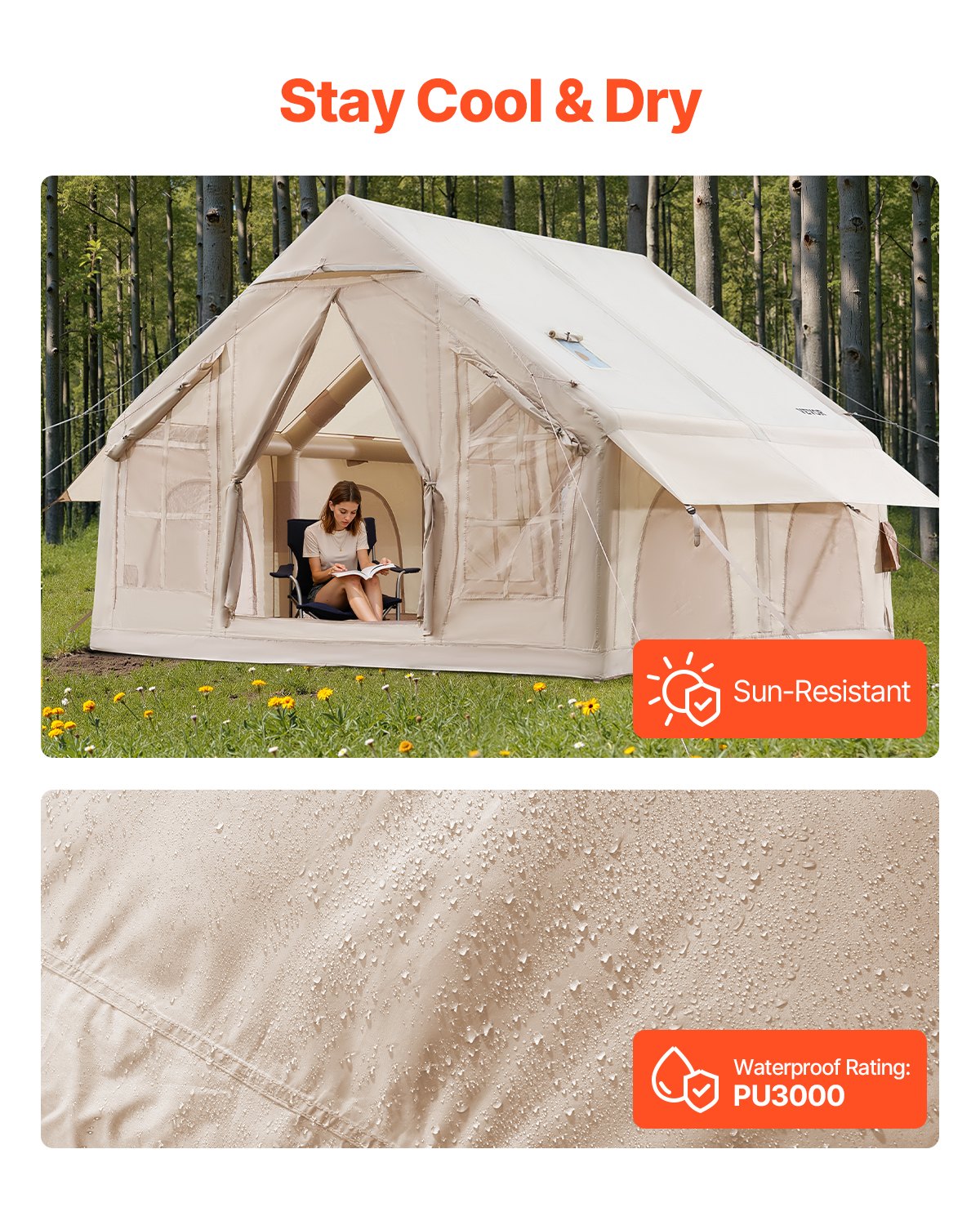 Inflatable Air Camping Tent for 4–6 Person with Pump and Easy Setup