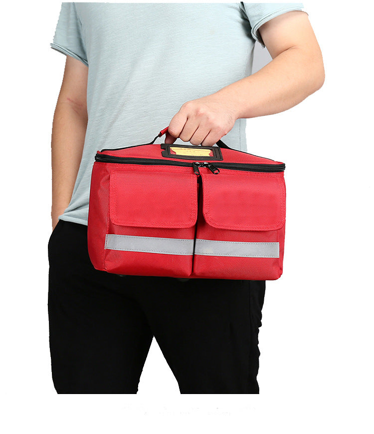 Portable Car First Aid Kit with Compact Case for Vehicle, Travel and Emergency Use