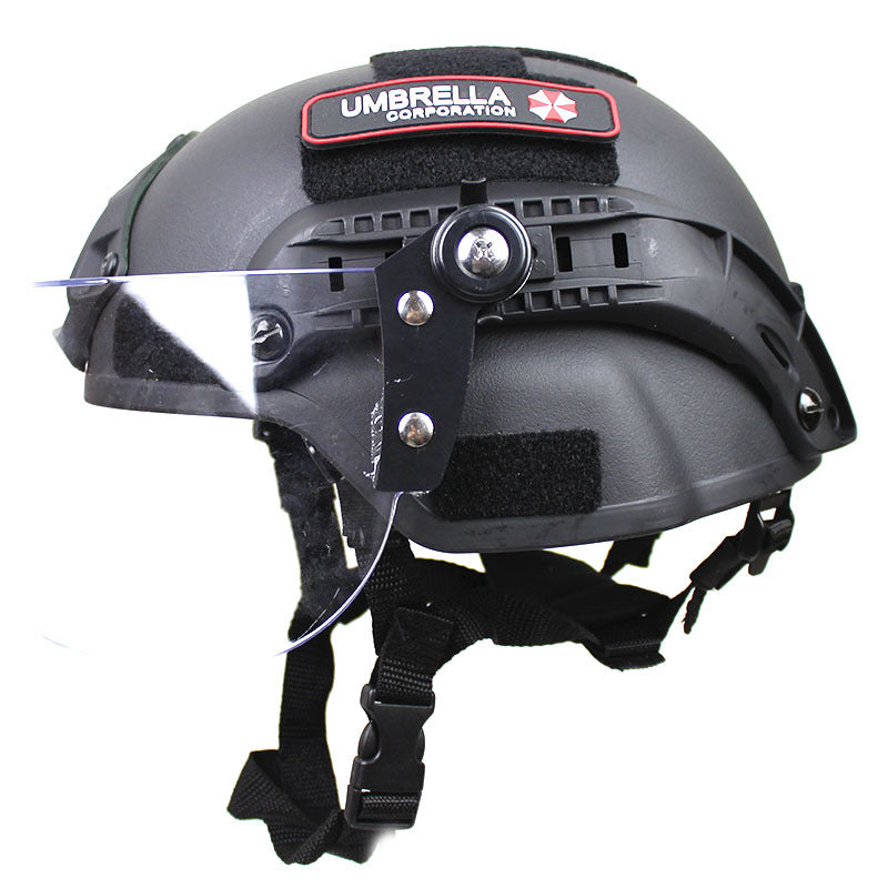 Protective Airsoft Helmet with Face Shield and Adjustable Fit for Outdoor Recreational Use