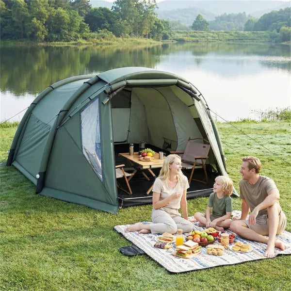 5–7 Person Inflatable Air Camping Tent with Easy Setup, Family Cabin Style