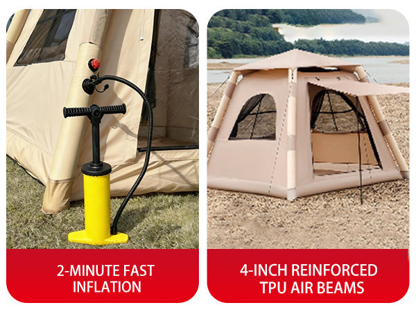 2–4 Person Inflatable Air Camping Tent with Easy Setup