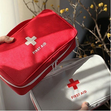 Large First Aid Storage Bag Waterproof 600D Oxford with Compartments for Travel, Home and Outdoor Use