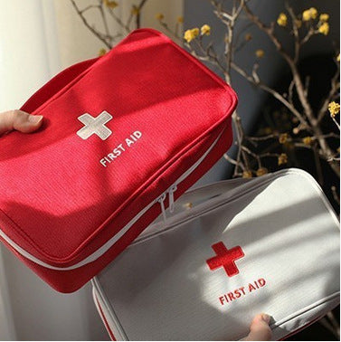 Large First Aid Storage Bag Waterproof 600D Oxford with Compartments for Travel, Home and Outdoor Use
