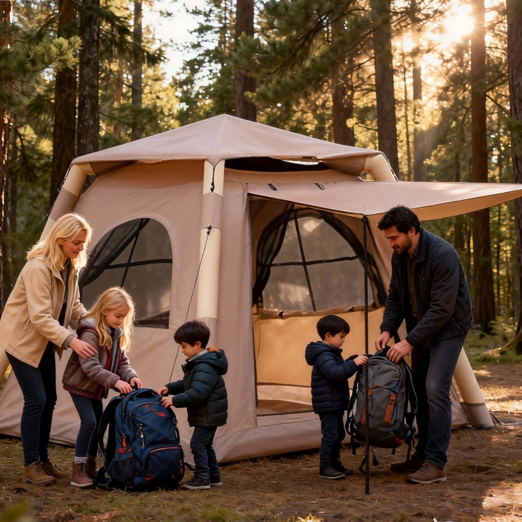 2–4 Person Inflatable Air Camping Tent with Easy Setup