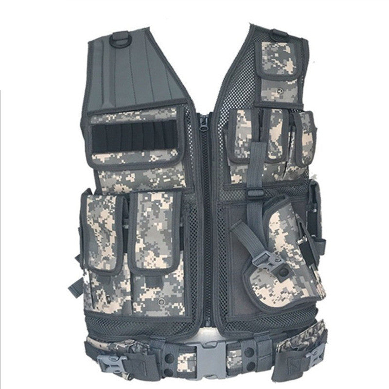 Camouflage Outdoor Utility Vest for Fishing, Camping and Hiking
