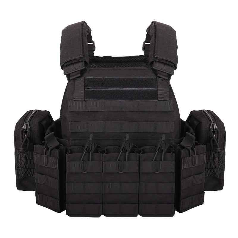Camouflage Outdoor Utility Vest with Multiple Pockets Breathable 1000D Polyester for Hiking and Camping
