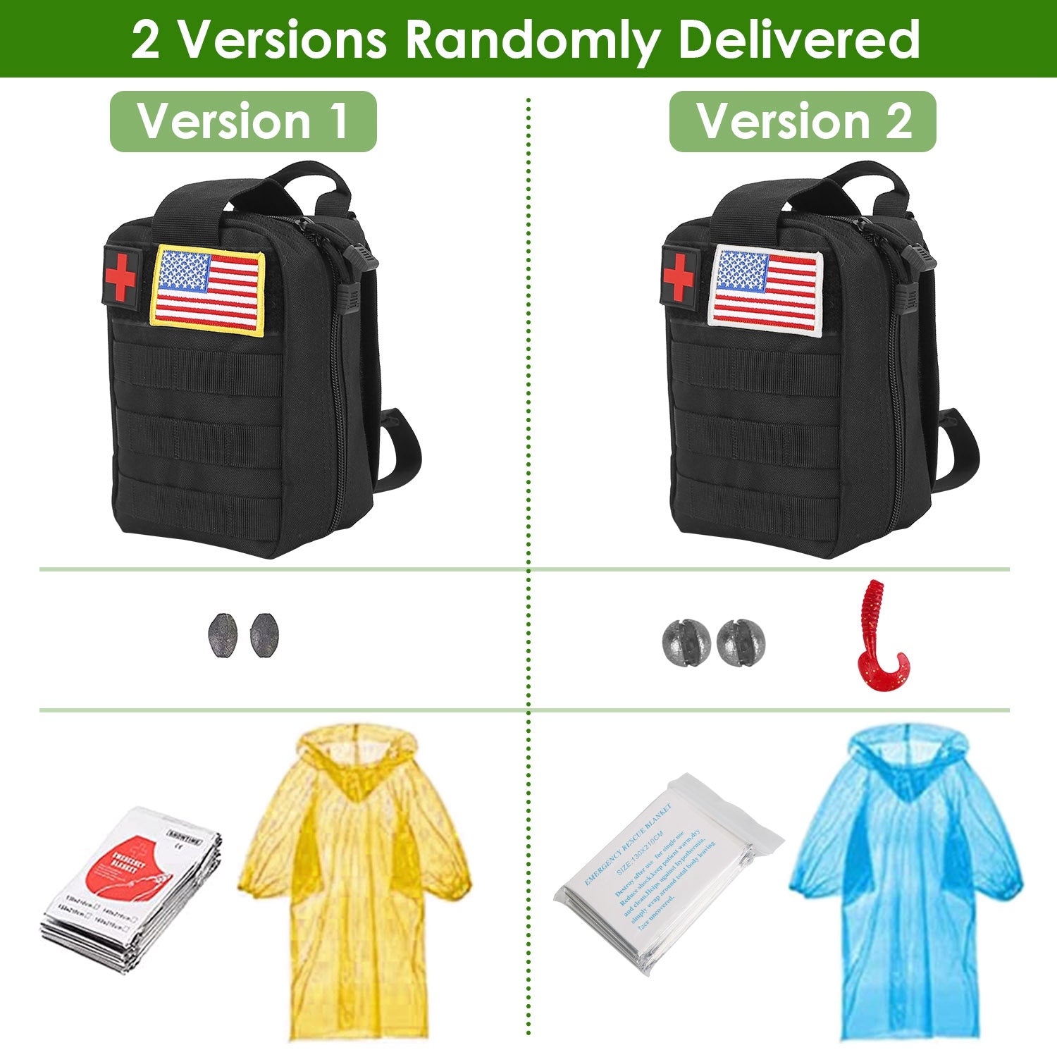 47 Piece Outdoor Survival Gear and Multi Tool Kit with Carry Pouch for Camping and Hiking
