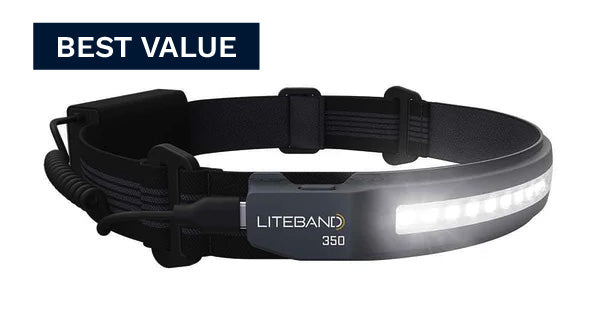 Liteband ACTIV 350 Lumen Wide Beam Headlamp for Hiking & Camping