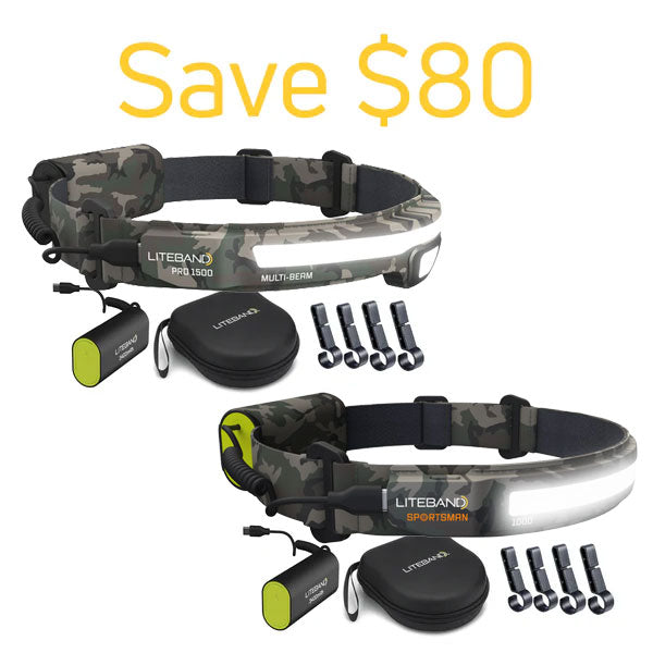 Liteband ULTIMATE Rechargeable Headlamp Bundle – Camping