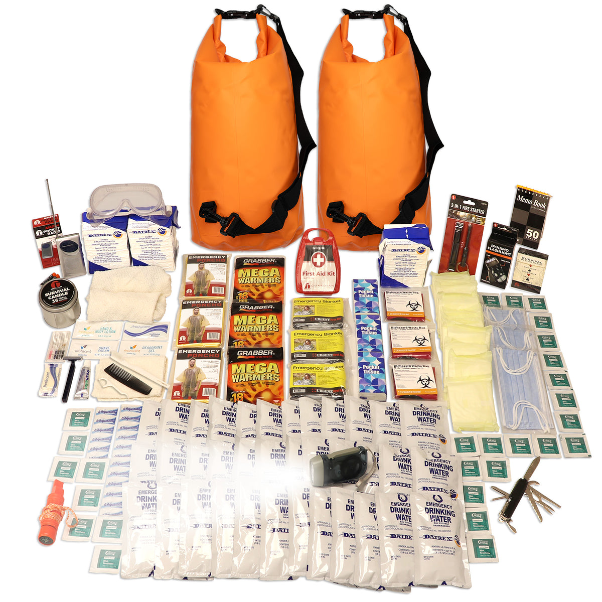 3 Person 72-Hour Essential Survival Kit with First Aid