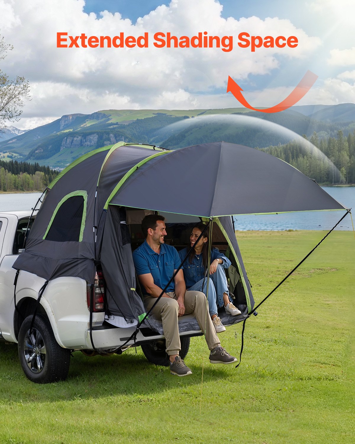 Truck Bed Tent for 8.0–8.2 ft Long Bed Trucks 2–3 Person Camping Tent