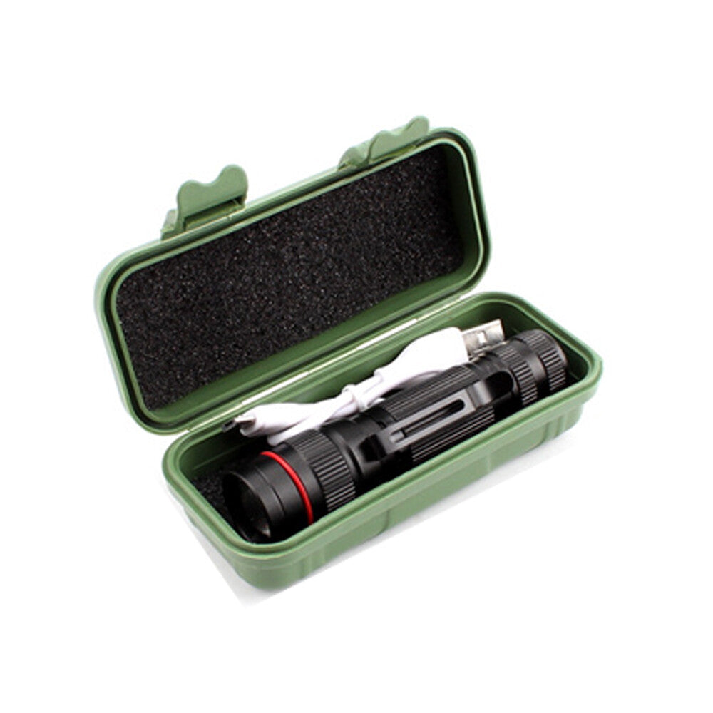 USB Rechargeable LED Flashlight with Adjustable Focus and Multiple Light Modes for Outdoor and Emergency Use
