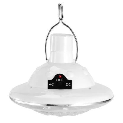Solar Powered LED Camping Lantern with Hanging Hook for Emergency and Outdoor Use