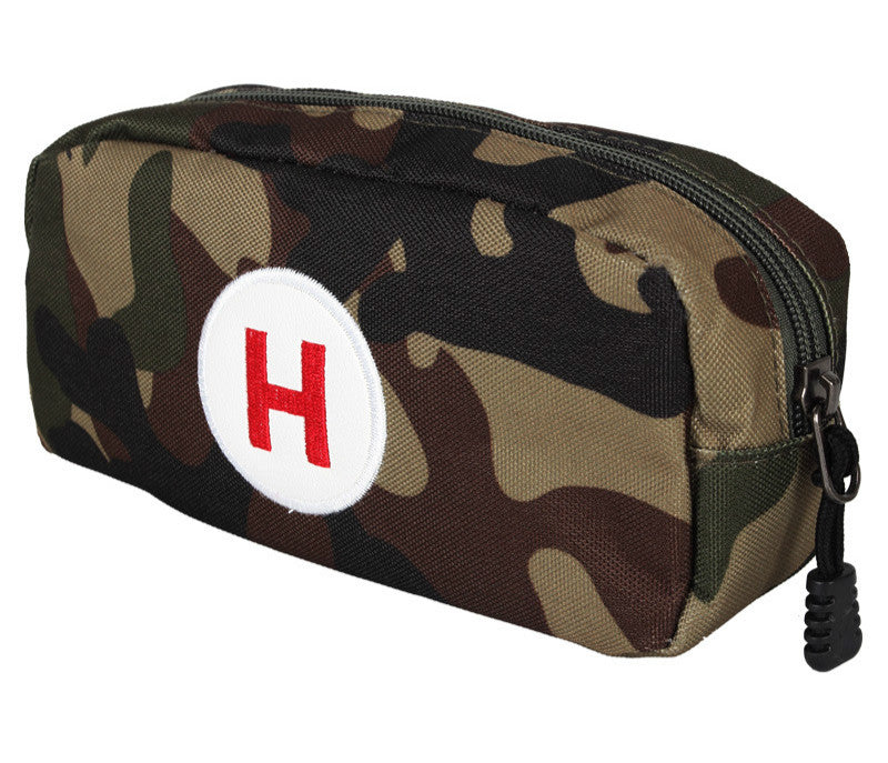 Camouflage First Aid Storage Bag Waterproof Oxford Compact Organizer for Travel and Outdoor Use