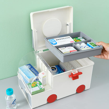 Family First Aid Storage Box Organizer for Home and Emergency Supplies