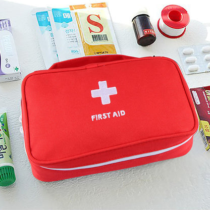 Large First Aid Storage Bag Waterproof 600D Oxford with Compartments for Travel, Home and Outdoor Use