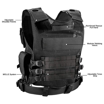 Camouflage Outdoor Utility Vest for Fishing, Camping and Hiking