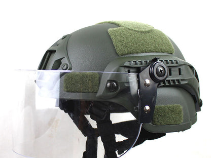 Protective Airsoft Helmet with Face Shield and Adjustable Fit for Outdoor Recreational Use