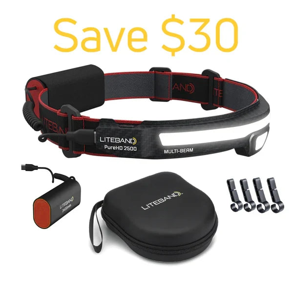 Liteband PRO 2500 Lumen PureHD Headlamp Bundle