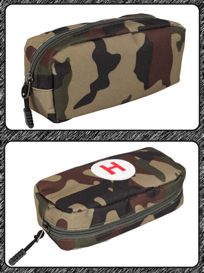 Camouflage First Aid Storage Bag Waterproof Oxford Compact Organizer for Travel and Outdoor Use
