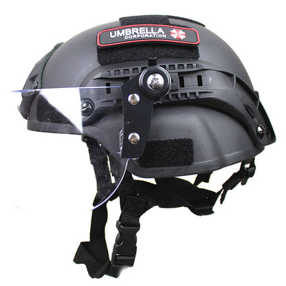 Protective Airsoft Helmet with Face Shield and Adjustable Fit for Outdoor Recreational Use