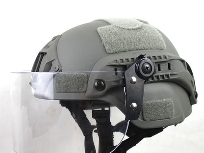 Protective Airsoft Helmet with Face Shield and Adjustable Fit for Outdoor Recreational Use