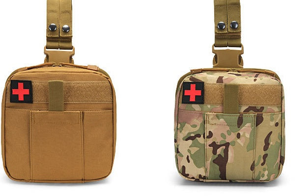 Leg Mounted First Aid Storage Bag Organizer with Adjustable Straps for Outdoor and Travel Use