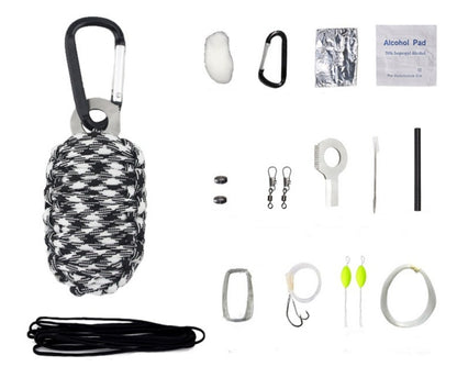 Outdoor Survival Gear and Fishing Tool Kit for Camping and Hiking