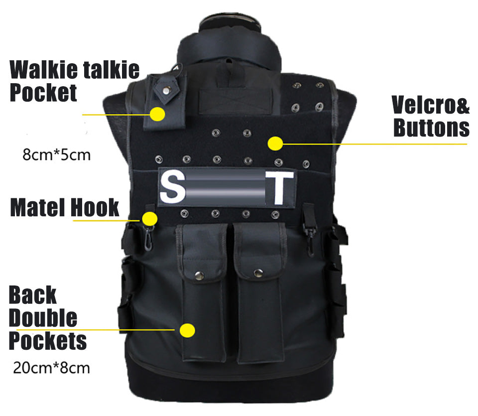Adjustable Outdoor Utility Waist Belt with Storage Pouches Waterproof 800D Oxford for Camping and Travel
