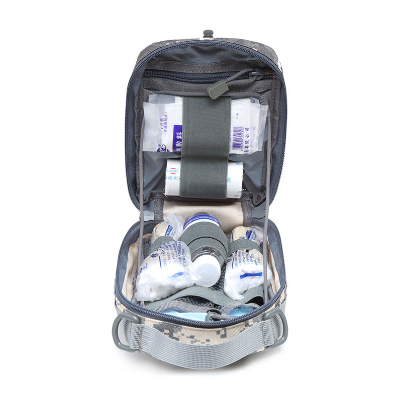 Portable First Aid Storage Bag Organizer with Compartments for Outdoor, Travel and Vehicle Use