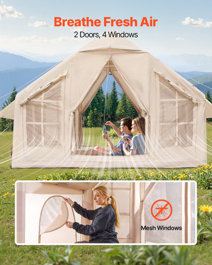 Inflatable Air Camping Tent for 4–6 Person with Pump and Easy Setup