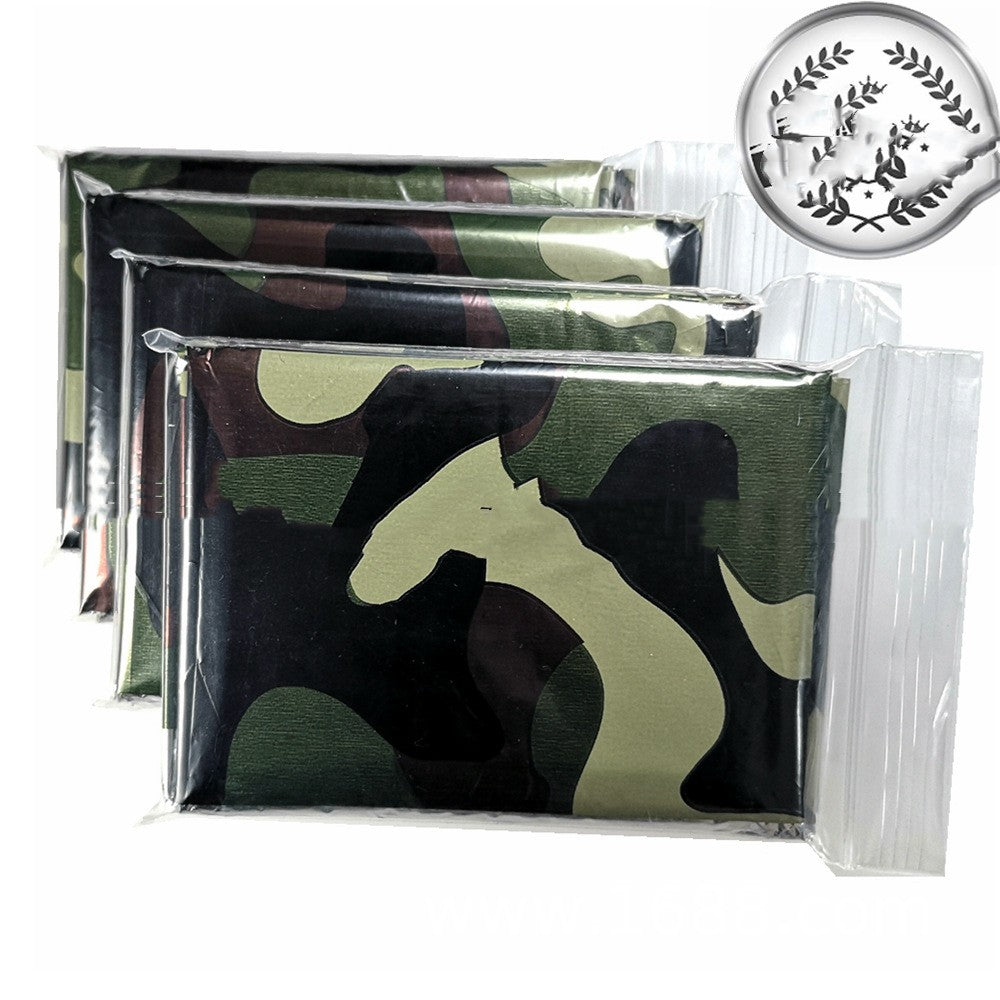 Camouflage Emergency Thermal Blanket 12 Micron PET for Outdoor and Survival Use