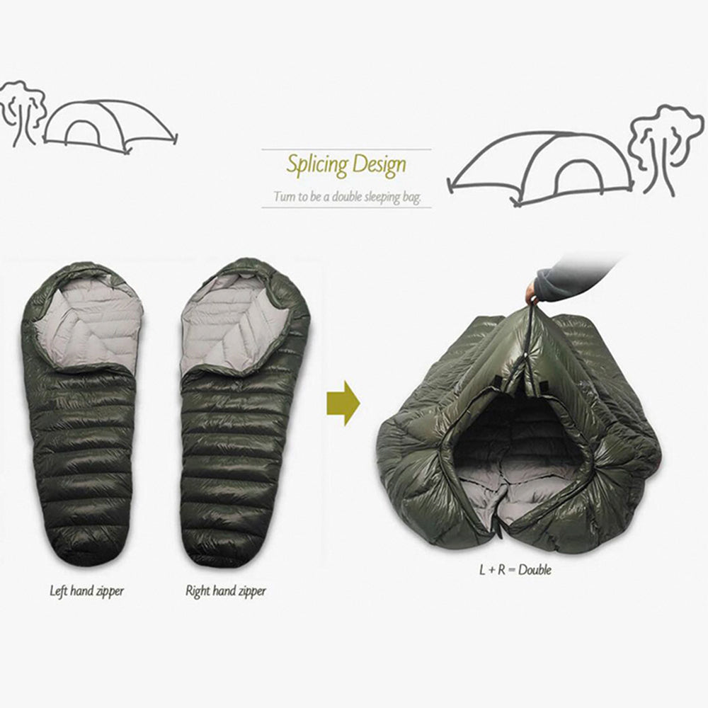 Kamperbox Down Sleeping Bag for Cold Weather Winter Camping