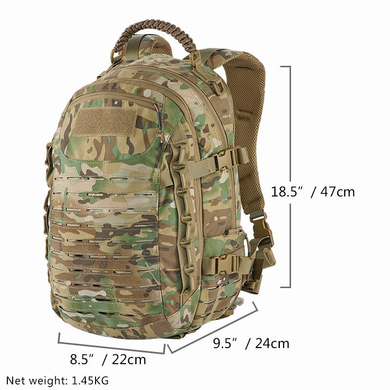 25L Camouflage Outdoor Backpack with Multiple Compartments for Camping, Hiking and Travel