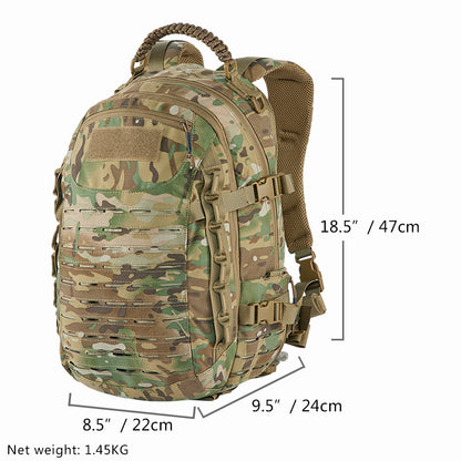 25L Camouflage Outdoor Backpack with Multiple Compartments for Camping, Hiking and Travel