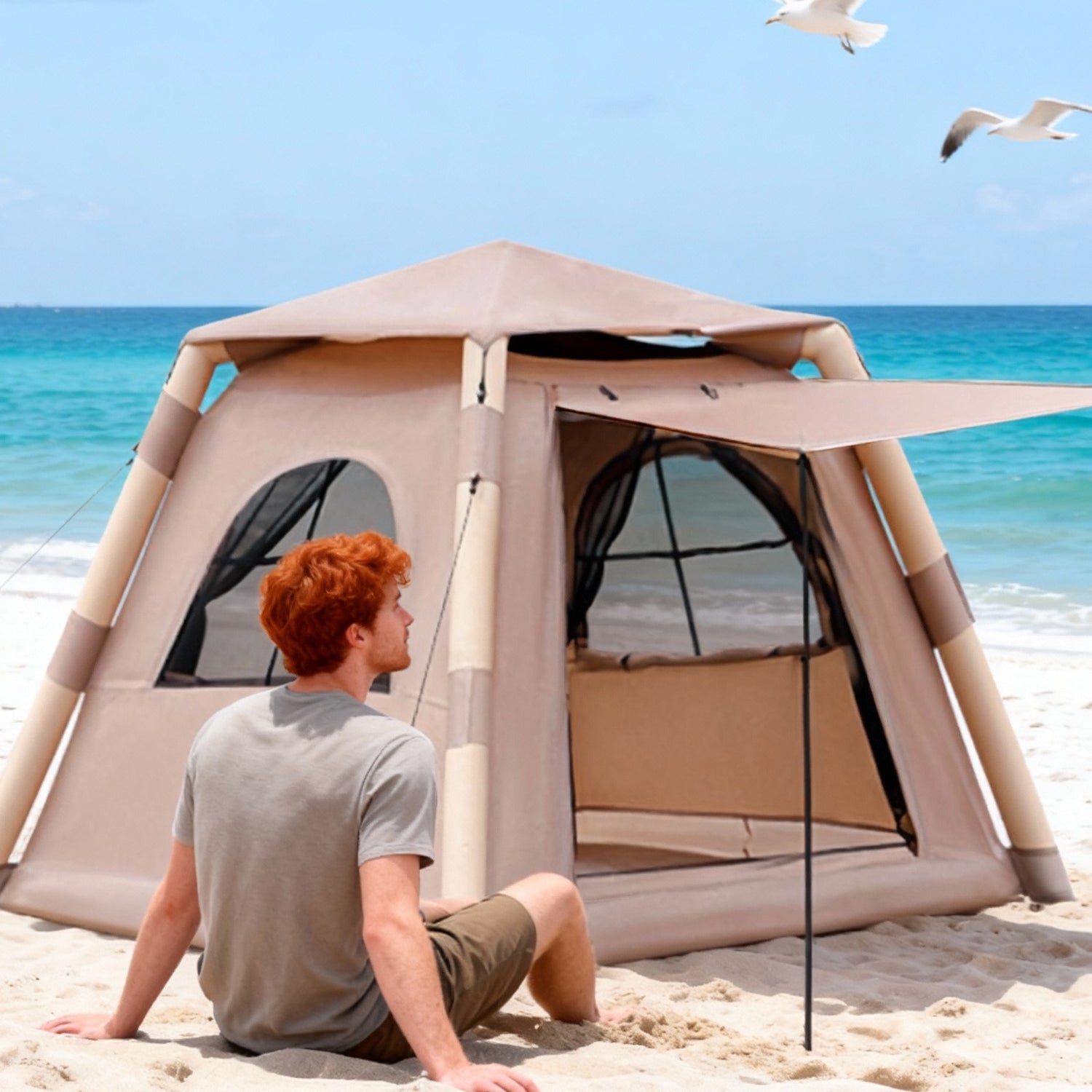 2–4 Person Inflatable Air Camping Tent with Easy Setup