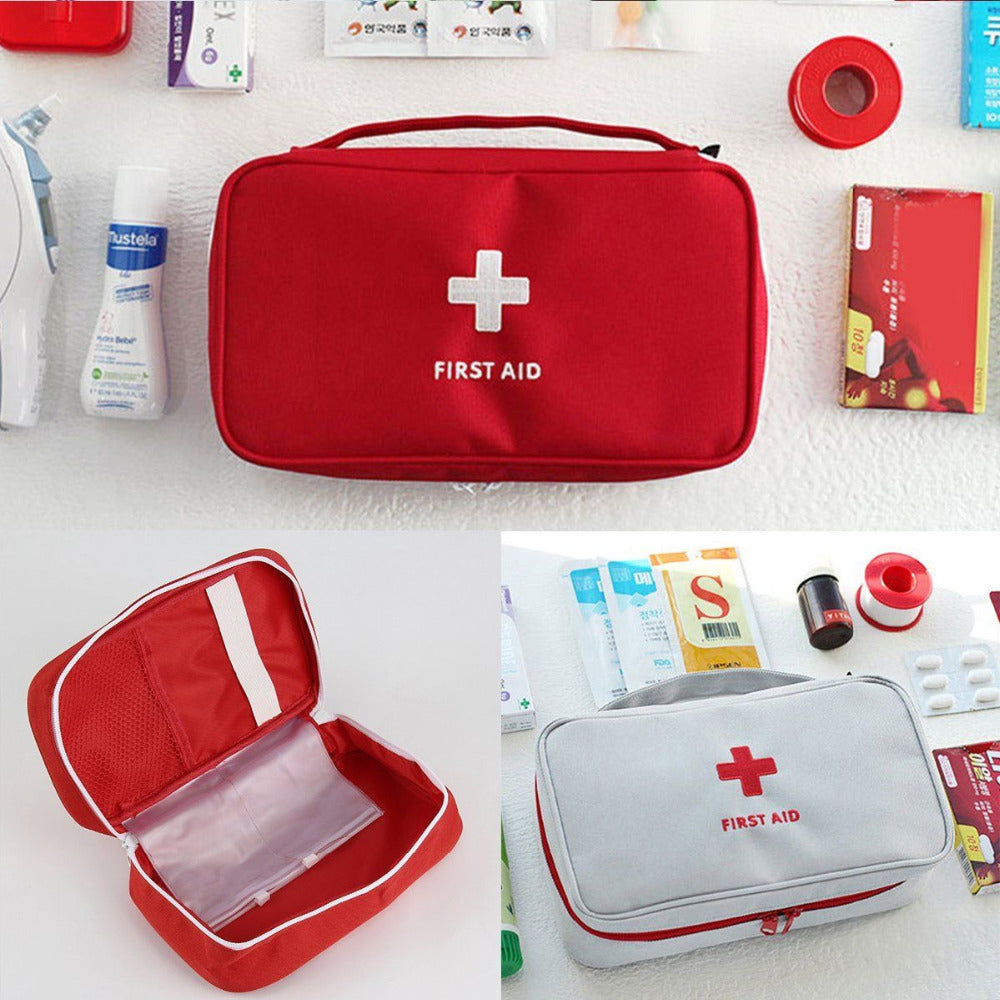 Large First Aid Storage Bag Waterproof 600D Oxford with Compartments for Travel, Home and Outdoor Use