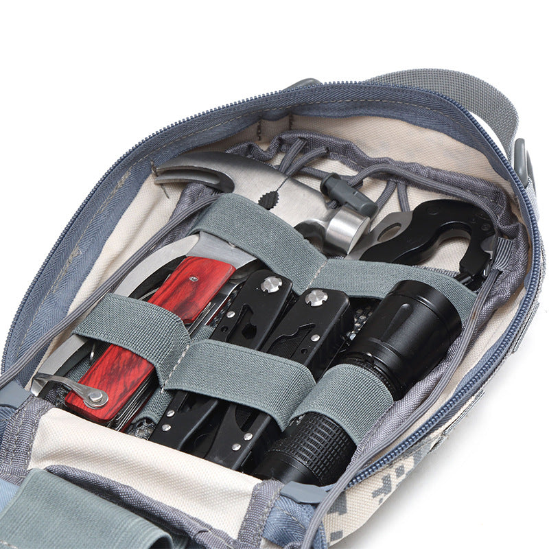 Portable First Aid Storage Bag Organizer with Compartments for Outdoor, Travel and Vehicle Use
