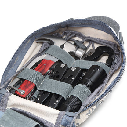 Portable First Aid Storage Bag Organizer with Compartments for Outdoor, Travel and Vehicle Use