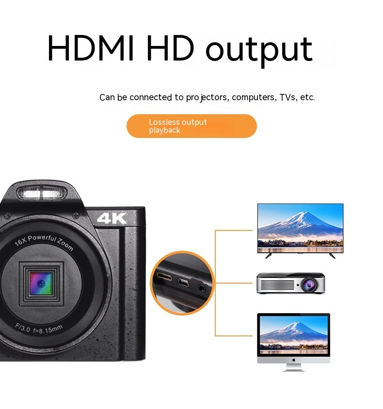 4K Digital Camera for Photography and Video with Portable Design