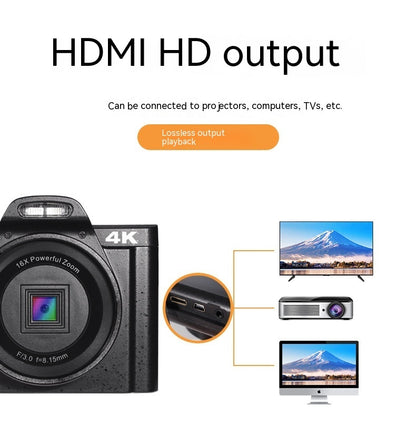 4K Digital Camera for Photography and Video with Portable Design