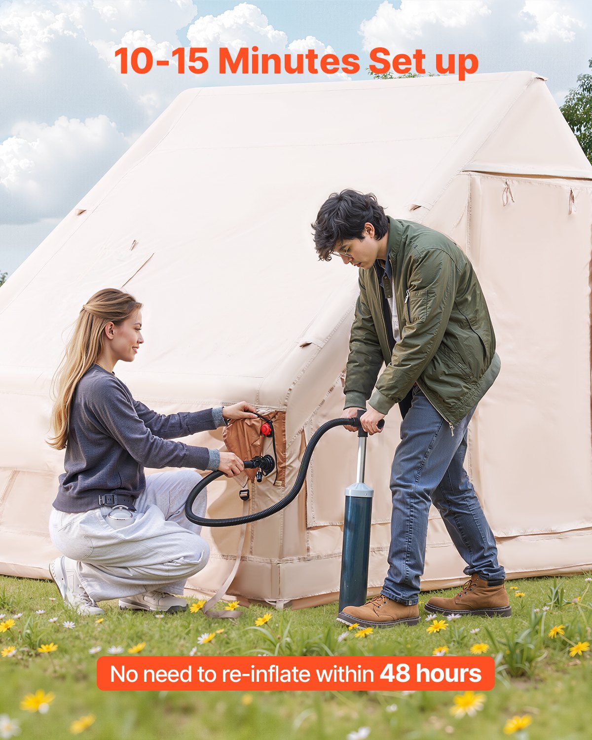 Inflatable Air Camping Tent for 4–6 Person with Pump and Easy Setup
