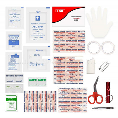 Waterproof Portable First Aid Kit for Camping, Travel and Emergency Use