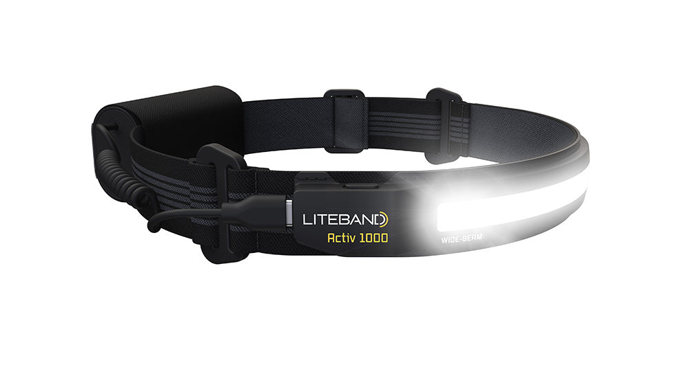 Liteband ACTIV 1000 Lumen Wide Beam Headlamp for Hiking &amp; Survival