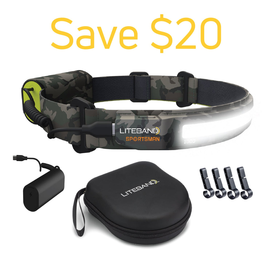 Liteband PRO 1000 Lumen Headlamp Bundle for Emergency