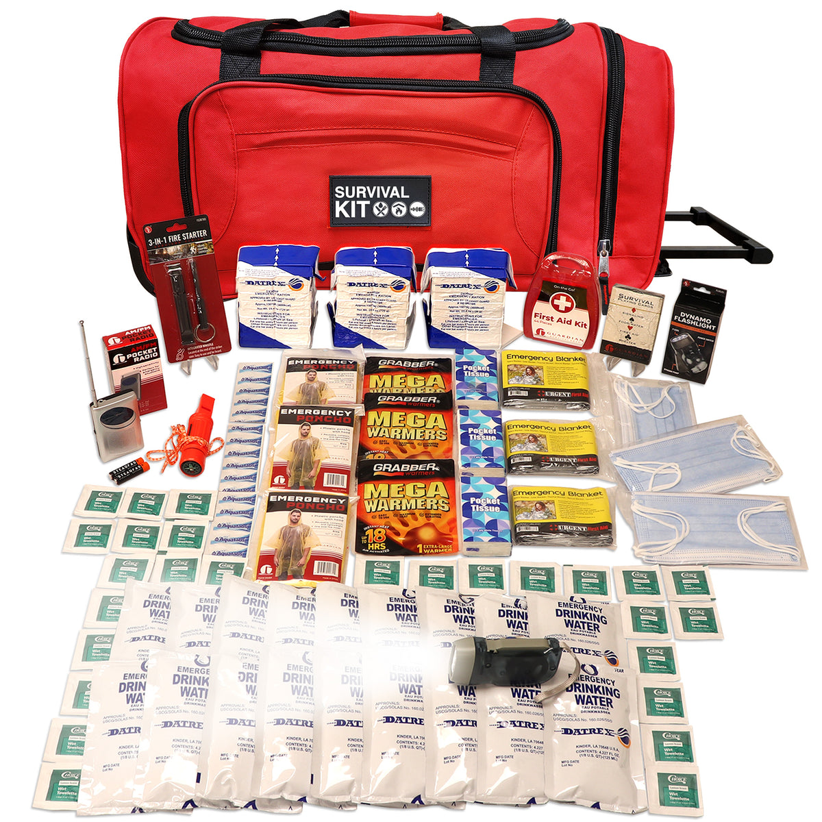 3 Person Necessity Survival Kit with First Aid Supplies