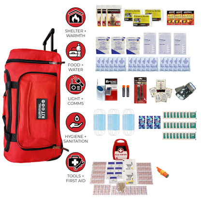 3 Person Necessity Survival Kit with First Aid Supplies