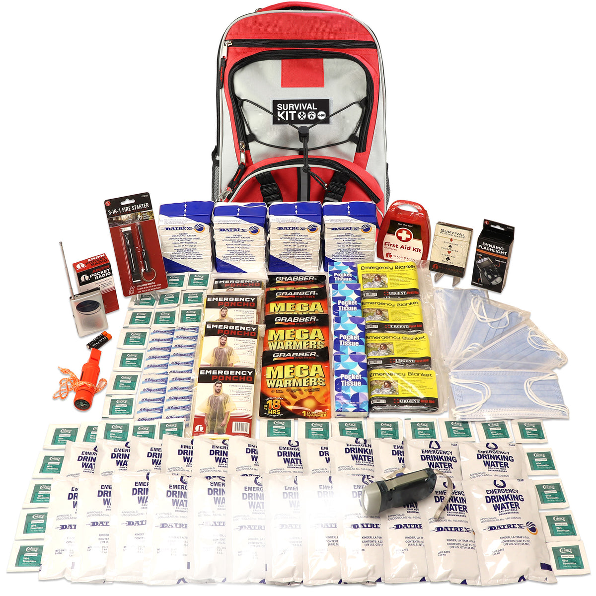 4 Person Necessity Survival Kit with First Aid Supplies