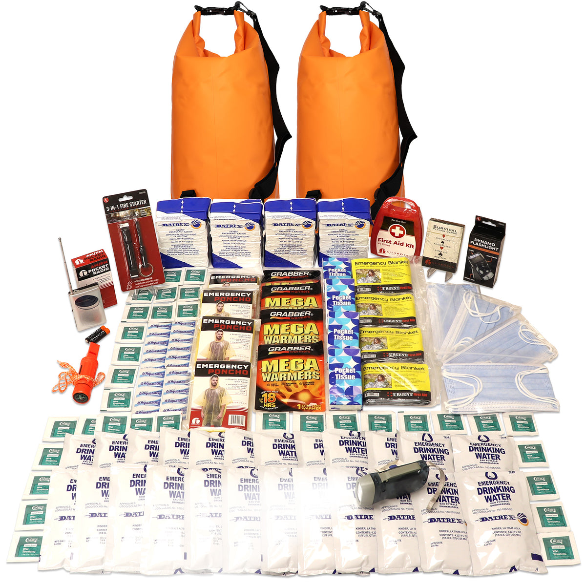 4 Person Necessity Survival Kit with First Aid Supplies