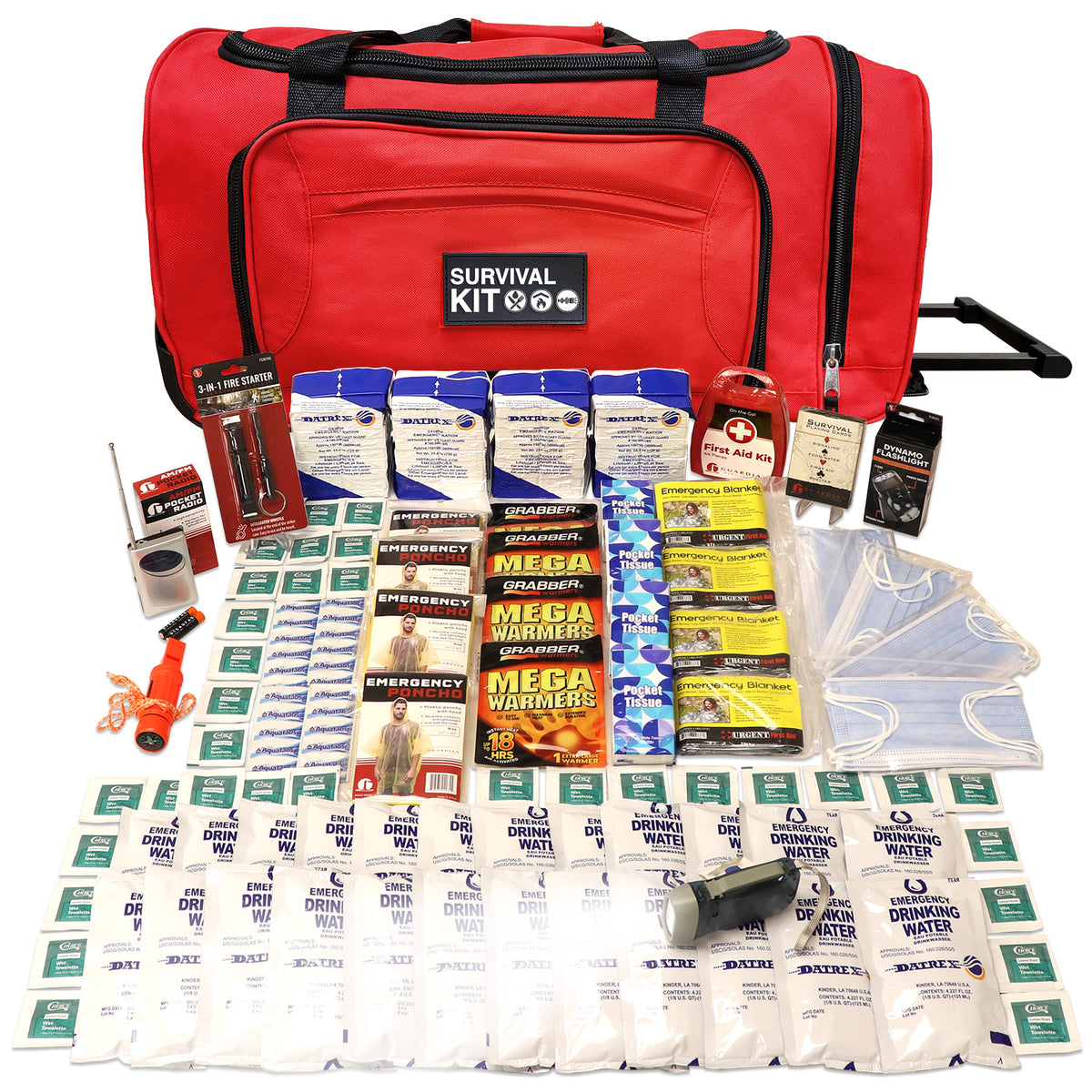 4 Person Necessity Survival Kit with First Aid Supplies